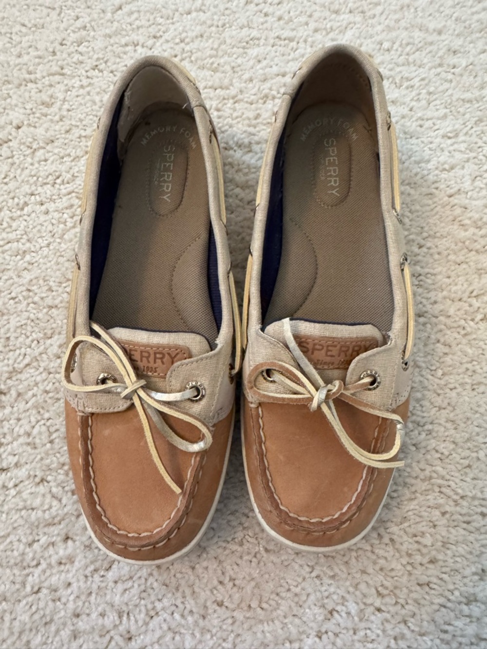 Sperry Two-Tone Tan & Cream Women's Boat Shoes